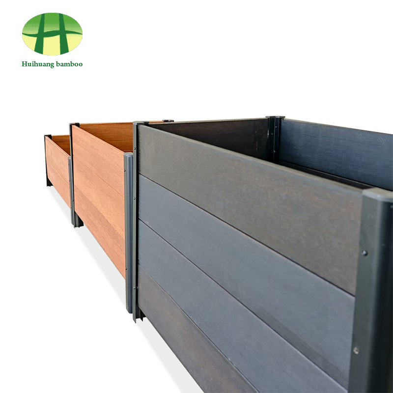 Utendørs værbestandig plantekasse i bambus i kompositt tre