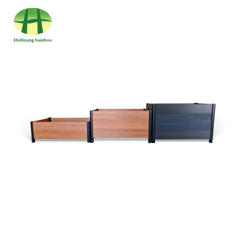 Utendørs værbestandig plantekasse i bambus i kompositt tre